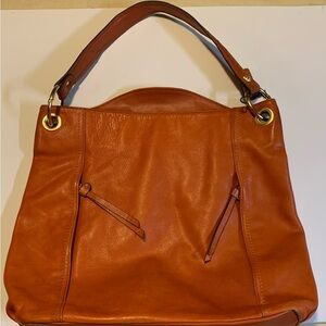 Liz Claiborne Orange Leather Shoulder Bag